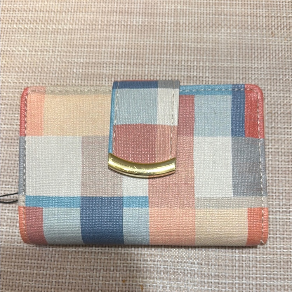 Mundi Pastel Checkered Women's Wallet NWT